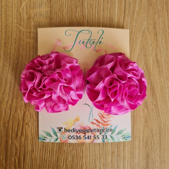 Yıldız Desenli Somon Lastik Toka