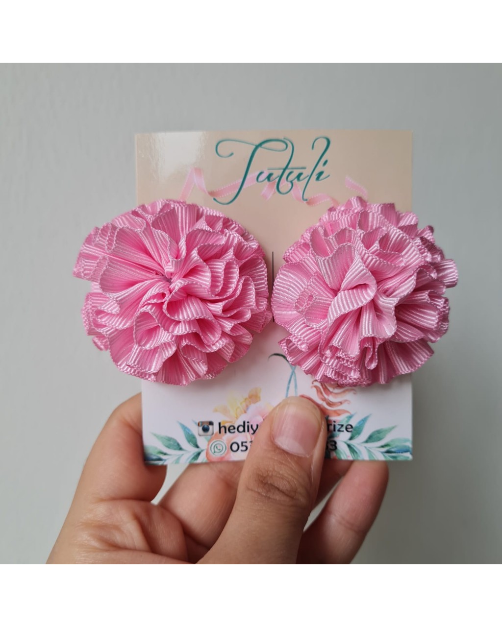 Yıldız Desenli Somon Lastik Toka